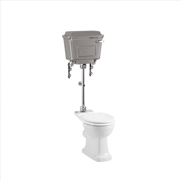retro toilet - Medium level met chromen jachtbak